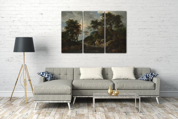 Leinwandbild Jacob van Ruisdael - Der Wald-Strom
