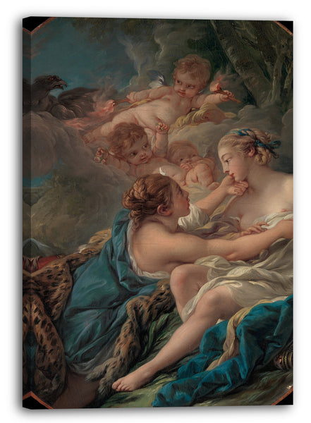 Leinwandbild François Boucher - Jupiter, in der Gestalt von Diana, und Callisto