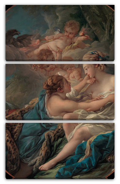 Leinwandbild François Boucher - Jupiter, in der Gestalt von Diana, und Callisto