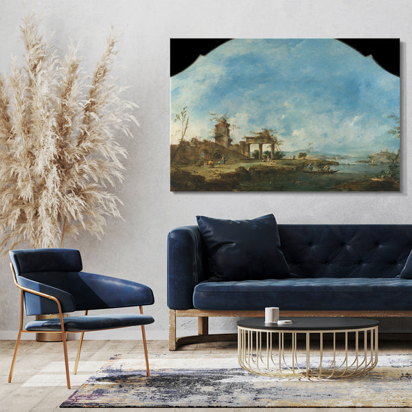 Leinwandbild Francesco Guardi - Fantastische Landschaft