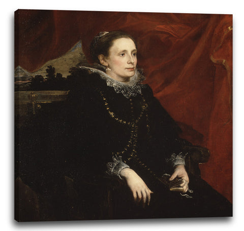 Leinwandbild Anthony van Dyck - Porträt einer Frau, genannt Marchesa Durazzo