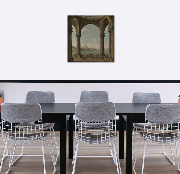 Leinwandbild Antonio Joli - Capriccio mit St. Pauls und Old London Bridge