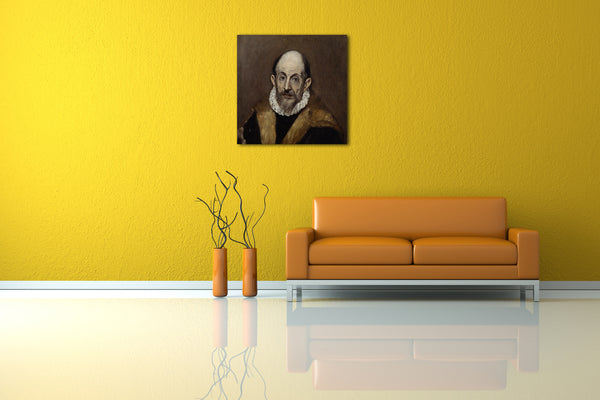 Leinwandbild El Greco - Portrait eines alten Mannes