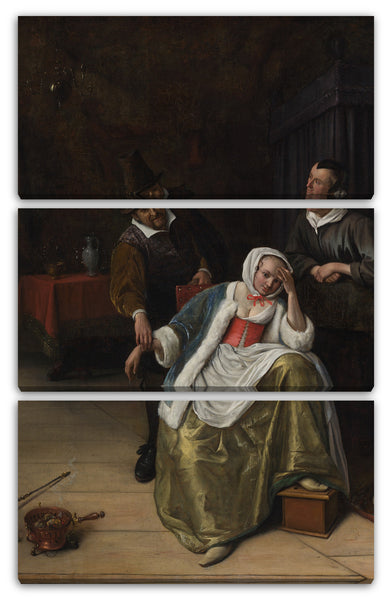 Leinwandbild Jan Steen - Die liebeskranke Jungfrau