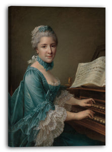 Leinwandbild François Hubert Drouais - Porträt einer Frau, die Madame Charles Simon Favart genannt wird (Marie Justine Benoîte Duronceray, 1727-1772)