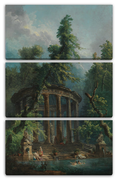 Leinwandbild Hubert Robert - Der Badeteich