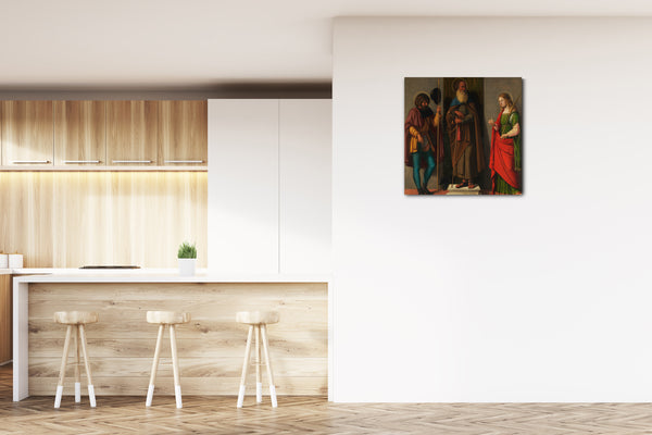 Leinwandbild Cima da Conegliano - Drei Heilige: Roch, Anthony Abbot und Lucy