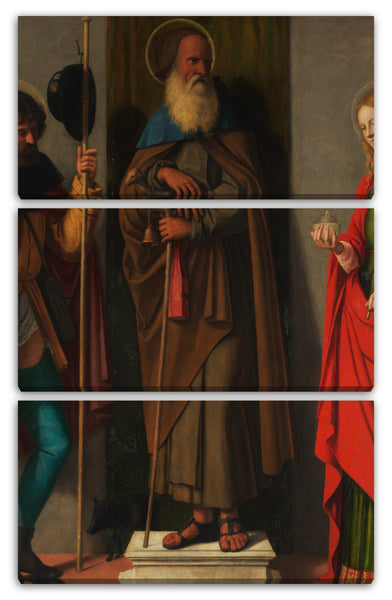 Leinwandbild Cima da Conegliano - Drei Heilige: Roch, Anthony Abbot und Lucy