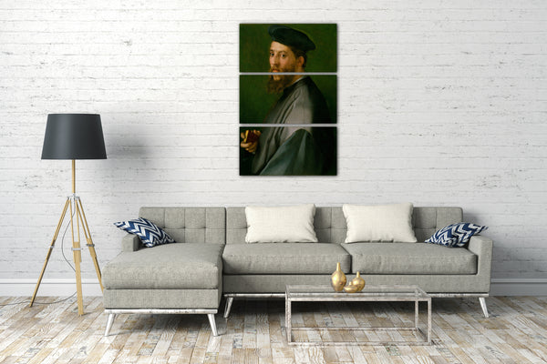 Leinwandbild Andrea del Sarto - Portrait eines Mannes