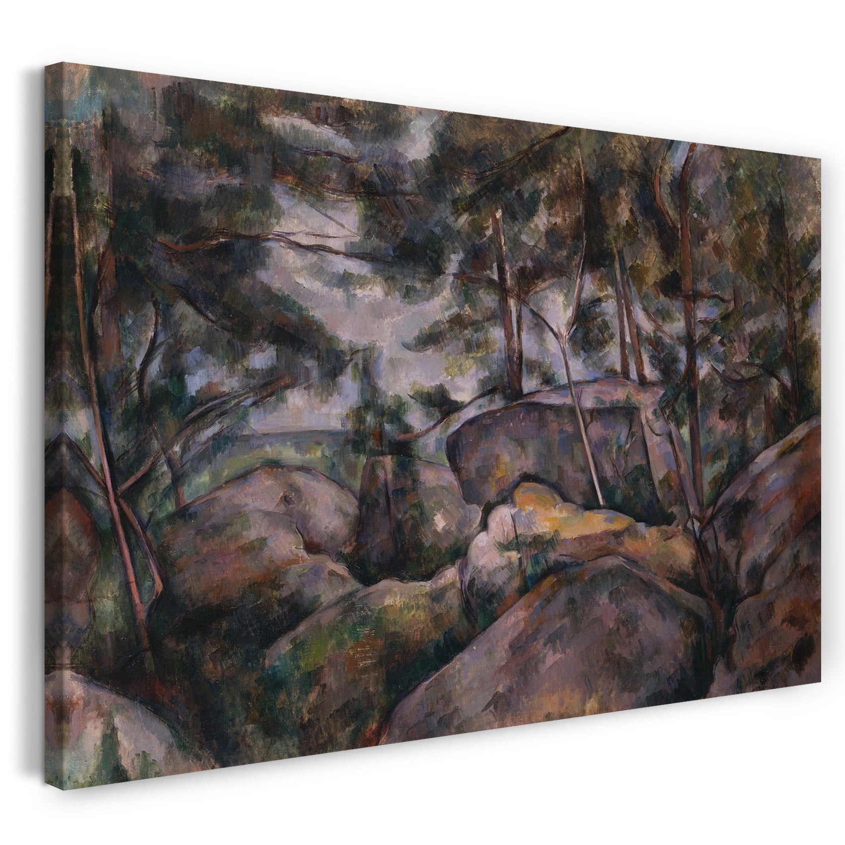 Leinwandbild Paul Cézanne - Felsen im Wald