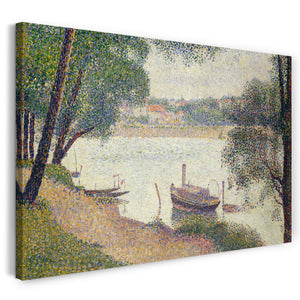 Leinwandbild Georges Seurat - Graues Wetter, Grande Jatte