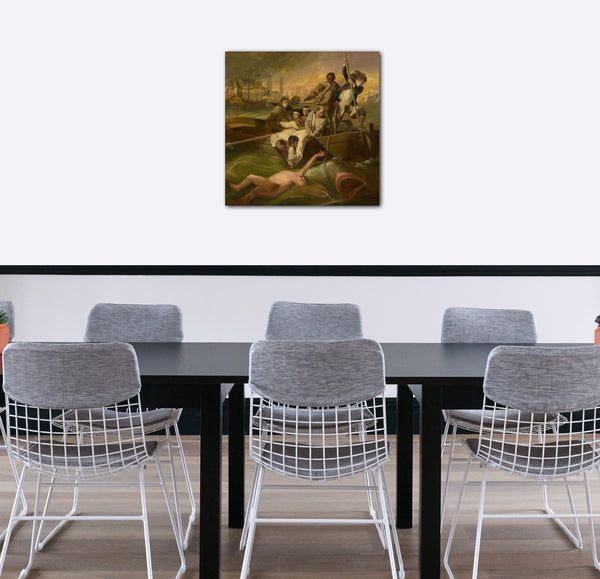 Leinwandbild Nach John Singleton Copley - Watson und der Hai