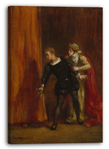 Leinwandbild Eugène Delacroix - Hamlet und seine Mutter