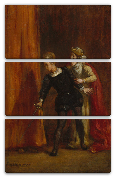 Leinwandbild Eugène Delacroix - Hamlet und seine Mutter