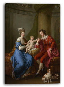 Leinwandbild Angelika Kauffmann - Edward Smith Stanley (1752-1834), Zwölfter Earl of Derby, mit seiner ersten Frau (Lady Elizabeth Hamilton, 1753-1797) und ihrem Sohn (Edward Smith Stanley, 1775-1851)