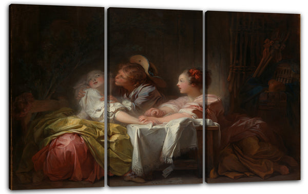 Leinwandbild Jean Honoré Fragonard - Der gestohlene Kuss