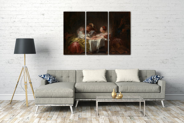 Leinwandbild Jean Honoré Fragonard - Der gestohlene Kuss