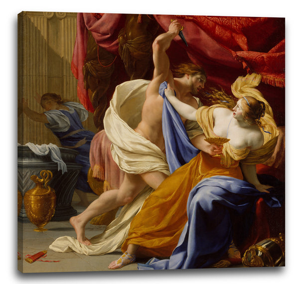 Leinwandbild Eustache Le Sueur - Die Plünderung von Tamar
