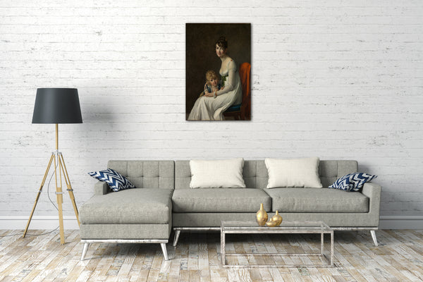 Leinwandbild Marie Guillemine Benoist - Madame Philippe Panon Desbassayns de Richemont (Jeanne Eglé Mourgue, 1778-1855) und ihr Sohn, Eugène (1800-1859)