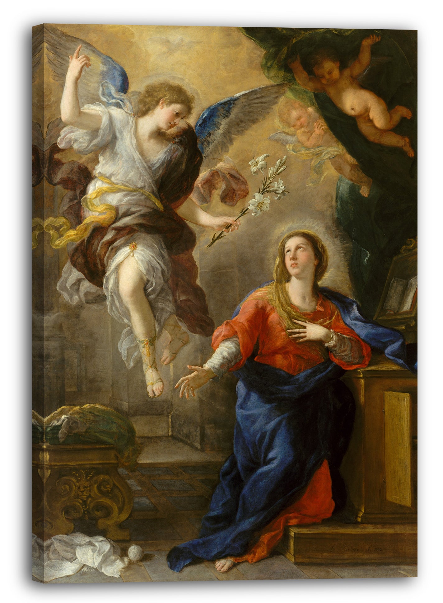 Leinwandbild Luca Giordano - Die Ankündigung