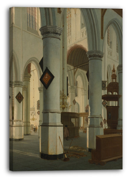 Leinwandbild Hendrick van Vliet - Innenraum des Oude Kerk, Delft