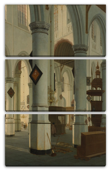 Leinwandbild Hendrick van Vliet - Innenraum des Oude Kerk, Delft