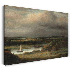 Leinwandbild Philips Koninck - Weite Flusslandschaft