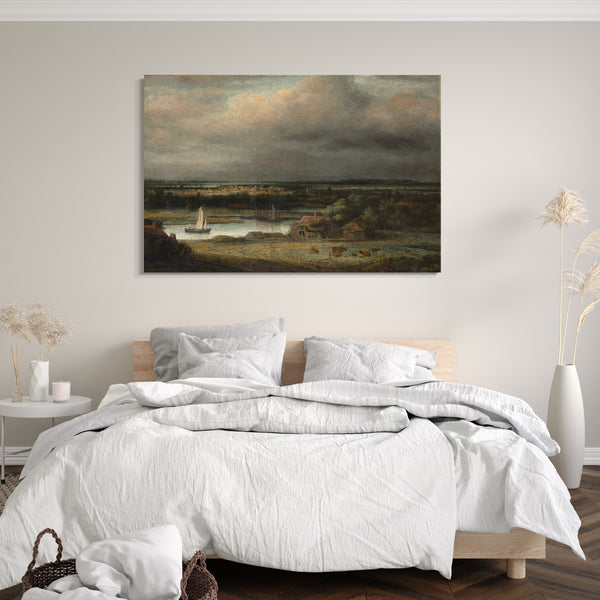 Leinwandbild Philips Koninck - Weite Flusslandschaft