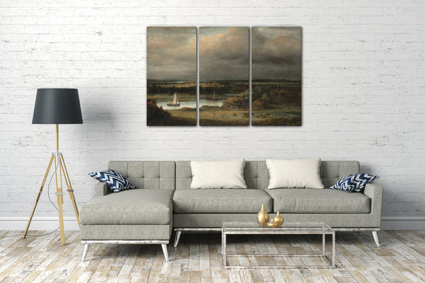 Leinwandbild Philips Koninck - Weite Flusslandschaft