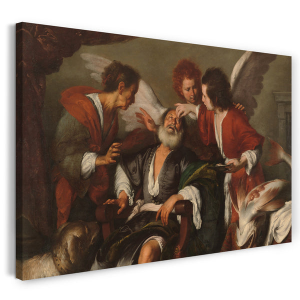 Leinwandbild Bernardo Strozzi - Tobias heilt die Blindheit seines Vaters