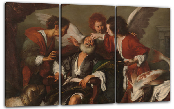 Leinwandbild Bernardo Strozzi - Tobias heilt die Blindheit seines Vaters