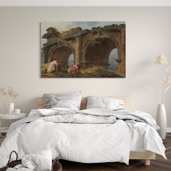 Leinwandbild Hubert Robert - Bögen in Ruinen