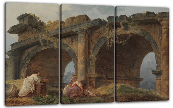 Leinwandbild Hubert Robert - Bögen in Ruinen