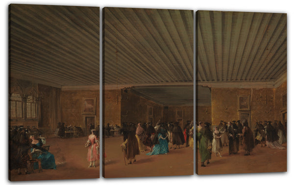 Leinwandbild Francesco Guardi - Der Ridotto Pubblico im Palazzo Dandolo