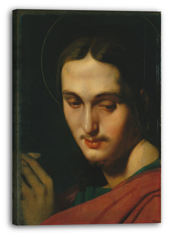 Leinwandbild Jean Auguste Dominique Ingres - Kopf von Johannes dem Evangelisten