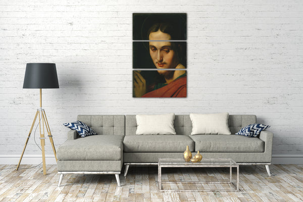 Leinwandbild Jean Auguste Dominique Ingres - Kopf von Johannes dem Evangelisten