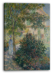 Leinwandbild Claude Monet - Camille Monet (1847-1879) im Garten von Argenteuil