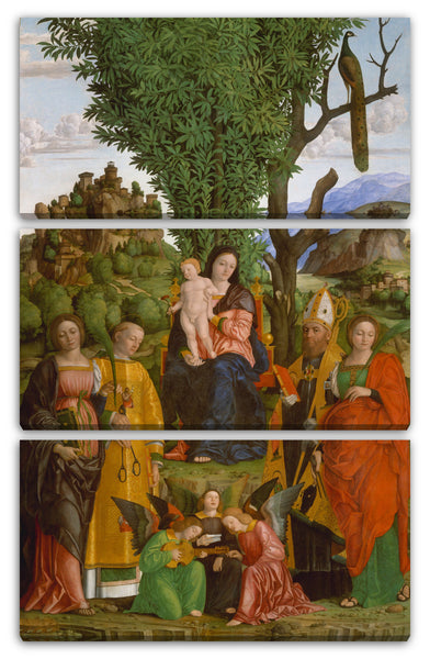 Leinwandbild Girolamo Dai Libri - Madonna und Kind mit Heiligen