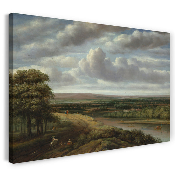 Leinwandbild Philips Koninck - Eine ausgedehnte bewaldete Landschaft