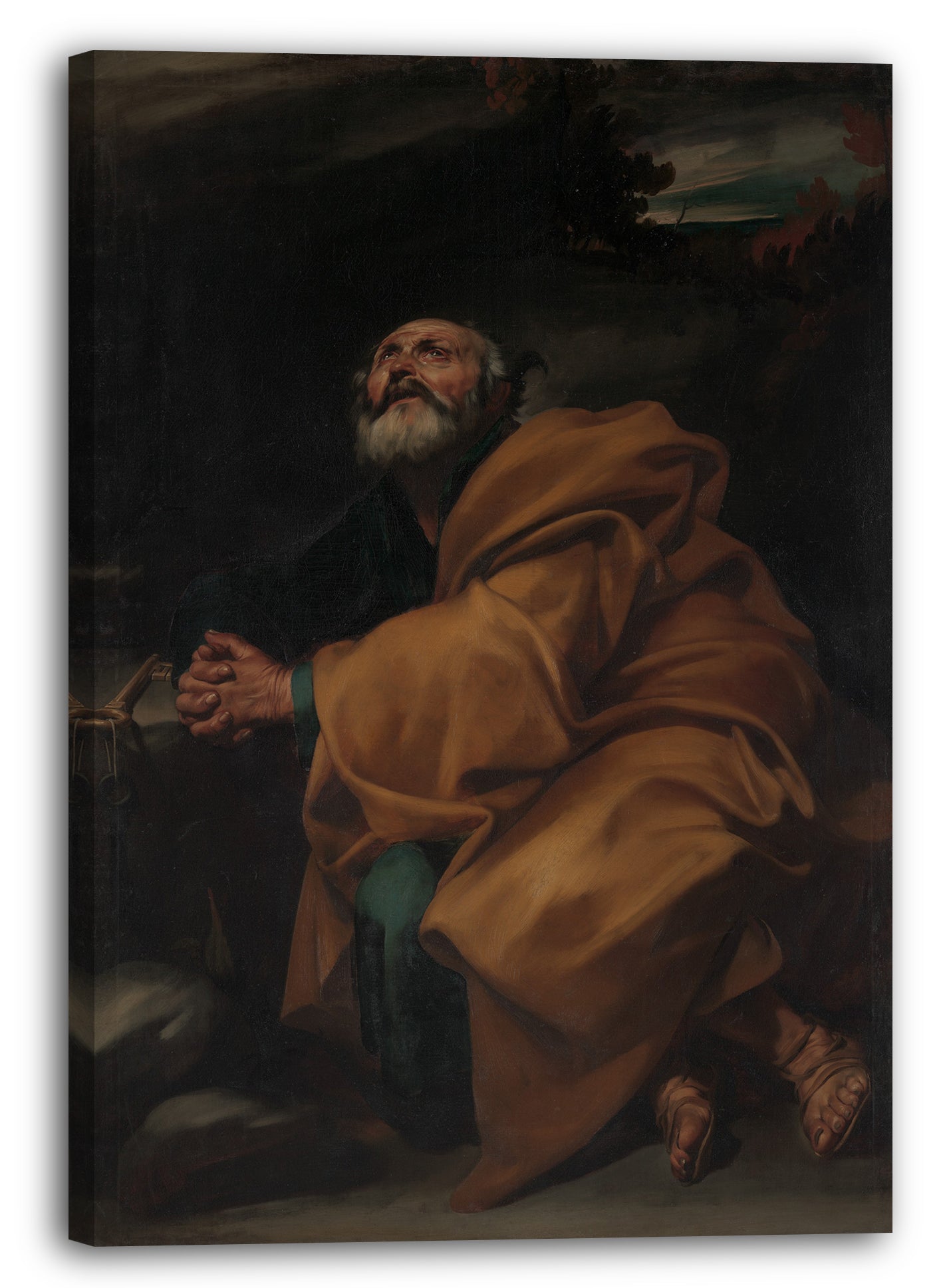 Leinwandbild Jusepe de Ribera - Die Tränen des heiligen Petrus