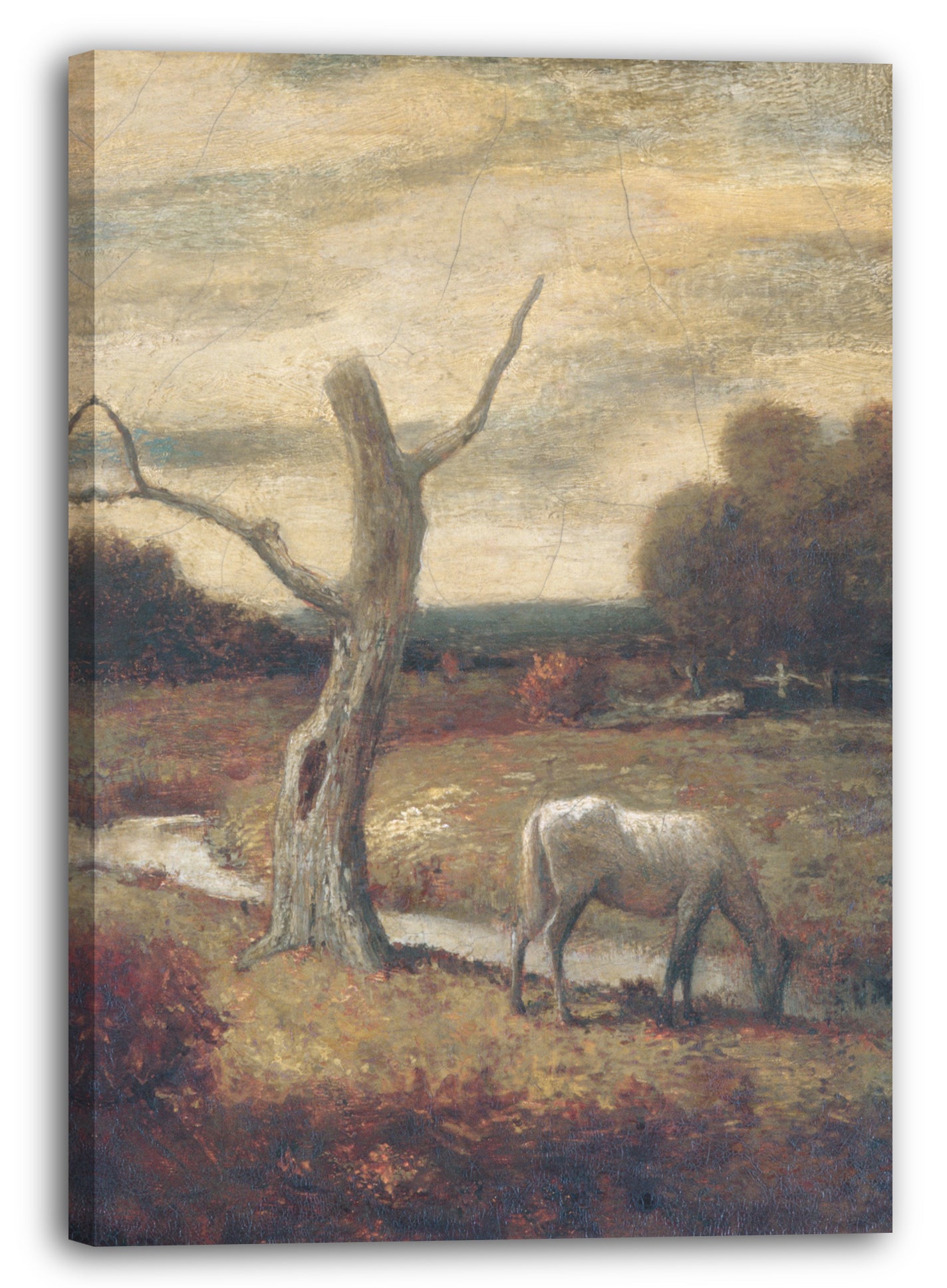 Leinwandbild Früher Albert Pinkham Ryder zugeschrieben - Herbst-Wiesen