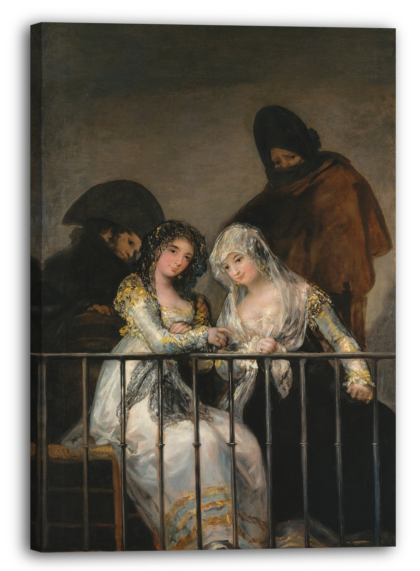 Leinwandbild Goya zugeschrieben - Majas auf einem Balkon