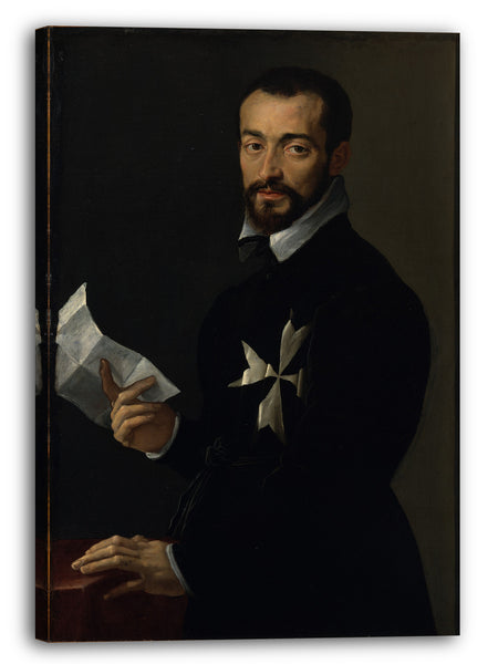 Leinwandbild Mirabello Cavalori zugeschrieben - Porträt eines Ritters von Malta, wahrscheinlich Fra Jacopo Salviati