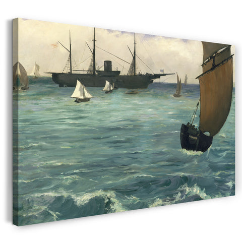 Leinwandbild Edouard Manet - Die "Kearsarge" in Boulogne