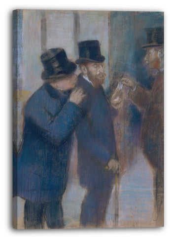 Leinwandbild Edgar Degas - Porträts an der Börse