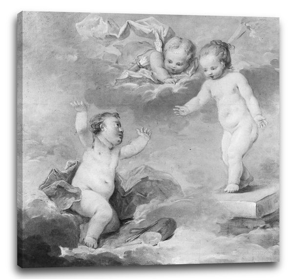 Leinwandbild Französischer Maler, 18. Jahrhundert - Pygmalion und Galatea als Säuglinge