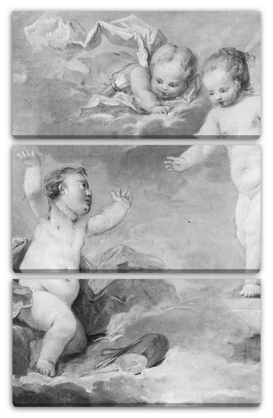 Leinwandbild Französischer Maler, 18. Jahrhundert - Pygmalion und Galatea als Säuglinge