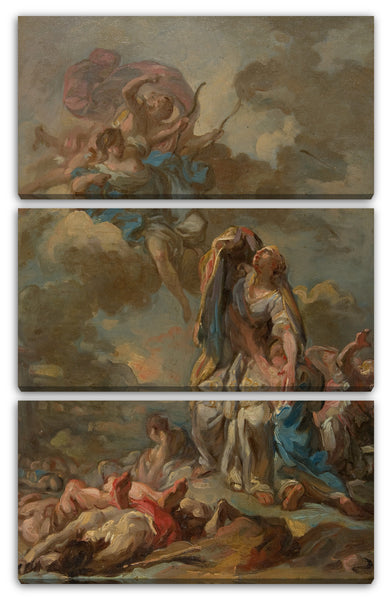 Leinwandbild Pierre Charles Jombert - Die Bestrafung der hochmütigen Niobe durch Diana und Apollo