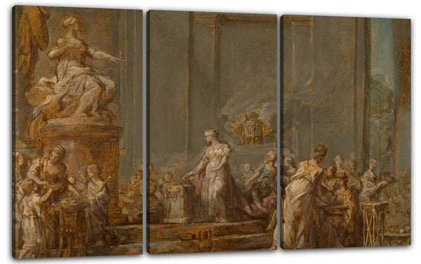 Leinwandbild Jean Bernard Restout - Didos Opfer für Juno