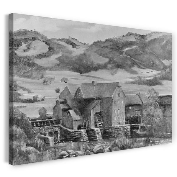 Leinwandbild John Lillie - Die alte Fabrik